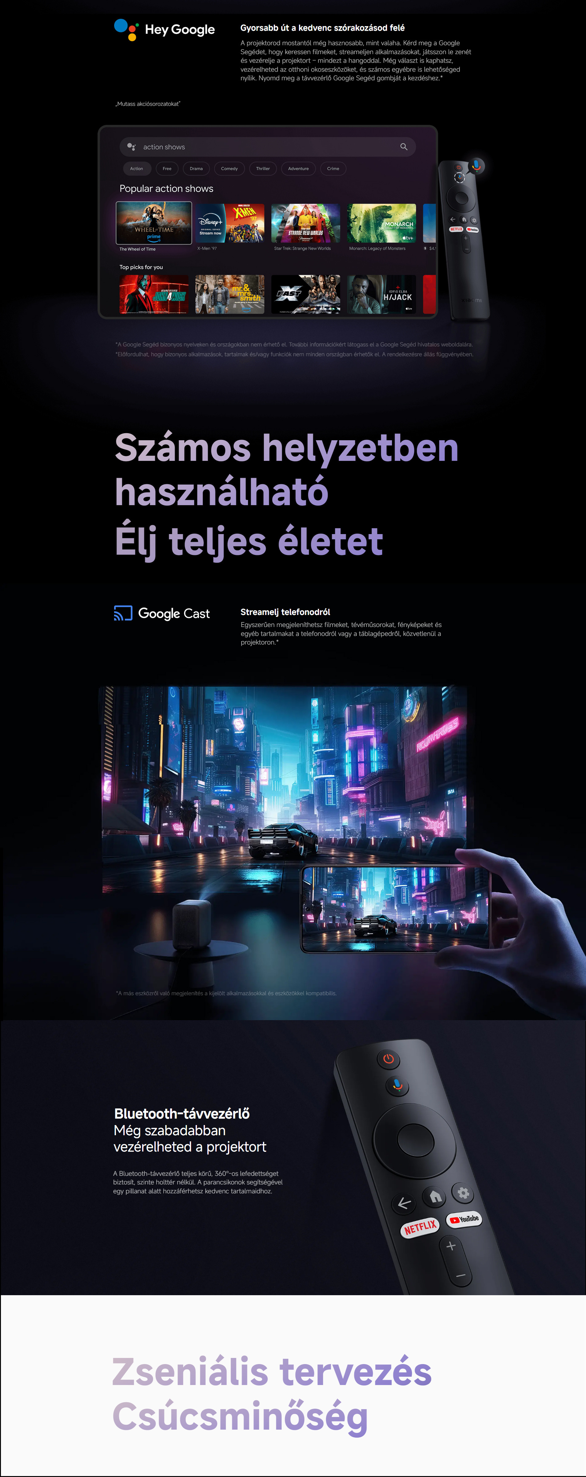 Xiaomi Smart Projector L1 Pro okos projektor