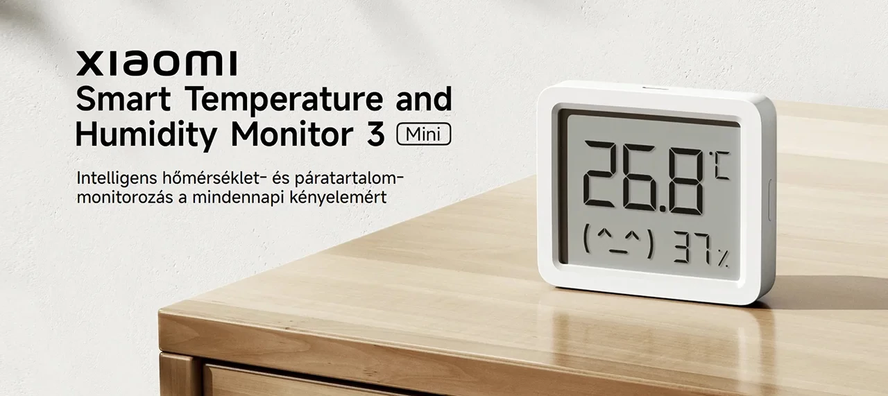 Xiaomi Smart Temperature and Humidity Monitor 3 Mini hőmérséklet-, és páratartalom mérő