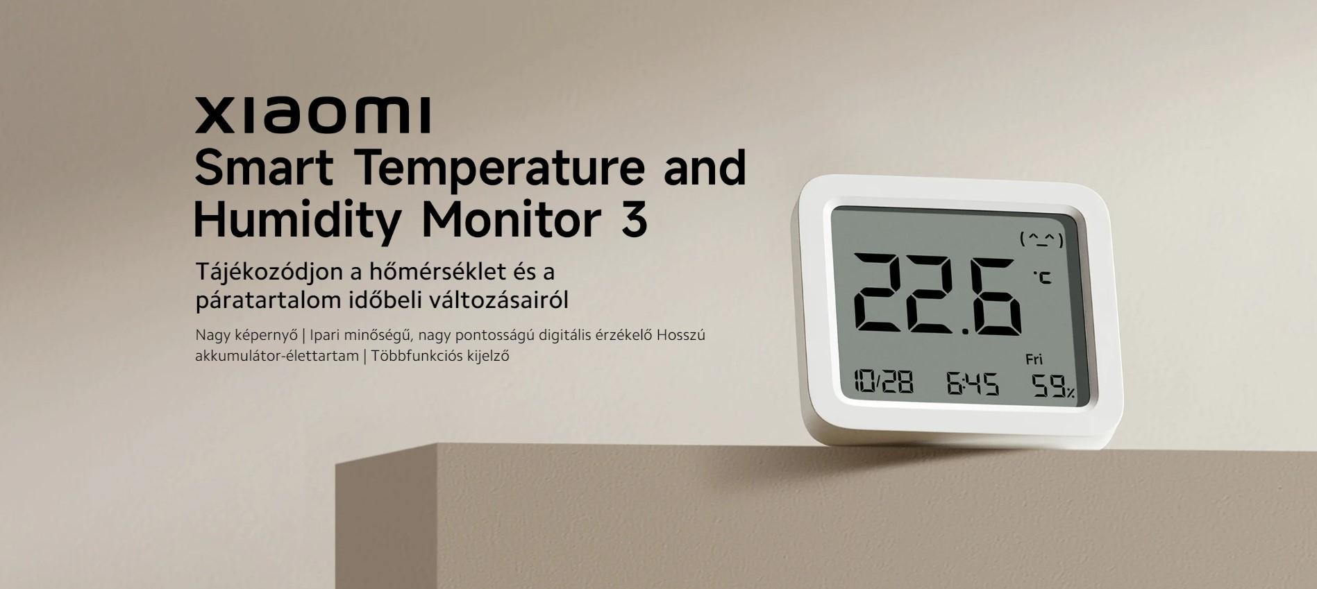 Xiaomi Smart Temperature and Humidity Monitor 3 hőmérséklet-, és páratartalom mérő