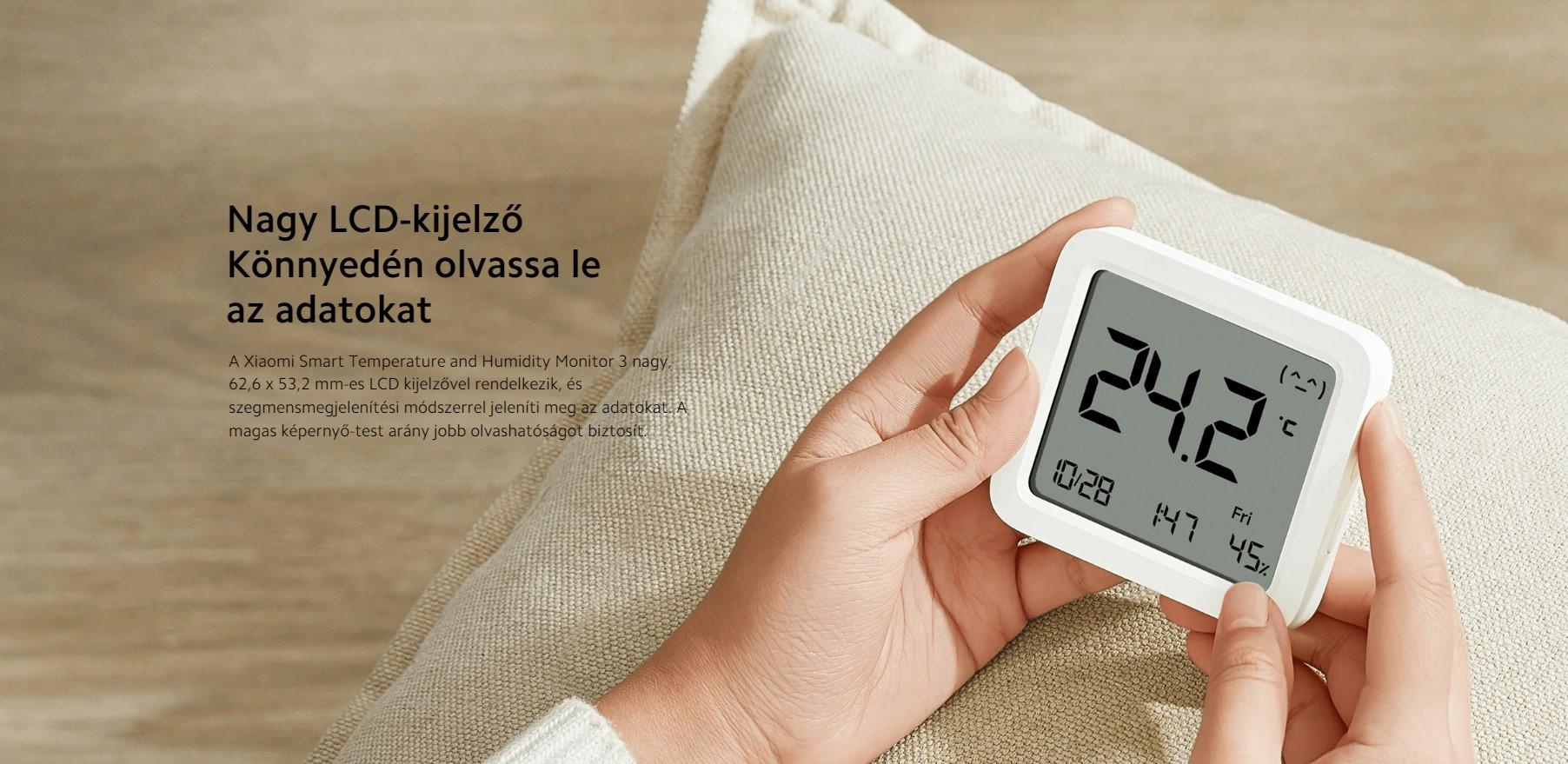 Xiaomi Smart Temperature and Humidity Monitor 3 hőmérséklet-, és páratartalom mérő