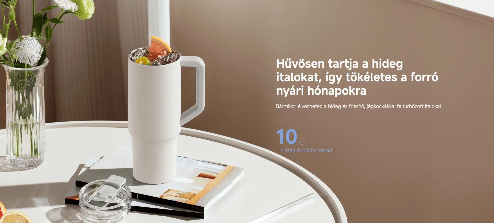 Xiaomi Straw Mug szívószálas autós utazótermosz
