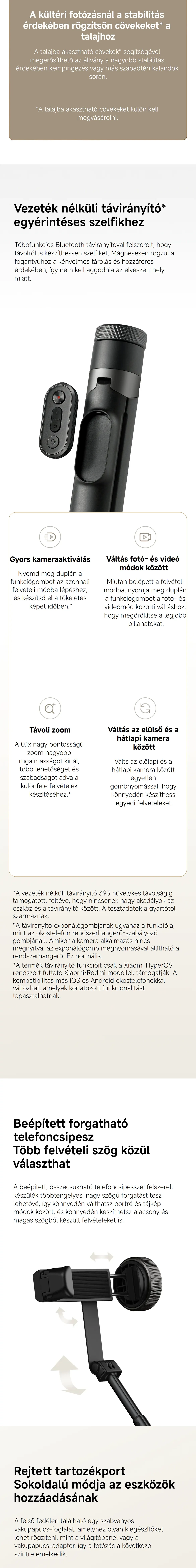 Xiaomi Zoom Floor Selfie Stick Tripod 62 szelfibot